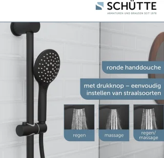 Regendouche douchesysteem met legplank en handdouche zonder kraan - Chroom 20x20