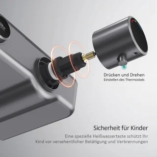 Doucheset met Thermostaat en Regendouche - Compleet Douchesysteem Met Handdouche en Glazen Plank - Antraciet Mat