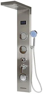 LED Douchekolom met Massagefunctie en Watervalkraan - Ingebouwd Temperatuurdisplay en 5 Watermodi