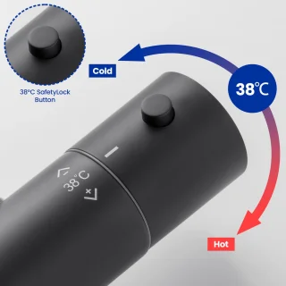 Auralum MAX douchesysteem met thermostaat - Doucheset - Regendouche en Handdouche - Waterbesparend - 10 inch Douchekop - Zwart