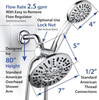 Hoogwaardige Regendouche Combo met 3-in-1 Functionaliteit voor Luxe Douche-ervaring