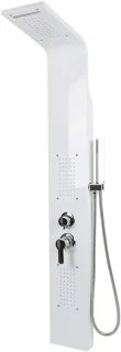 Dubbele Douchekolom met 3 Modi en Hydromassage - Roestvrij Stalen Douchepaneel met Mixer voor Badkamer 20 x 7 x 140 cm