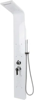 Dubbele Douchekolom met 3 Modi en Hydromassage - Roestvrij Stalen Douchepaneel met Mixer voor Badkamer 20 x 7 x 140 cm