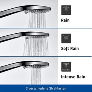 Universele handdouche met 3 straalsoorten, Ø 110 mm, gemakkelijk te reinigen