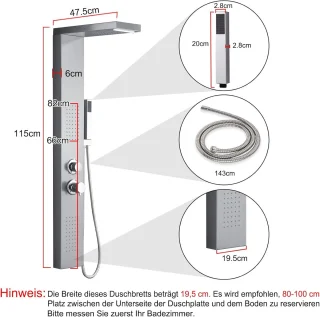 4-in-1 Multifunctioneel Douchepaneel met Regendouche en Handdouche