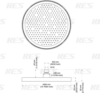 10-inch Regendouchekop Rond - Vaste Douchekop Chroom