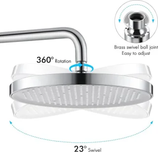 10 inch ronde vaste regendouchekop chroom