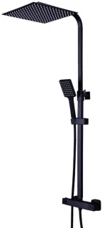 12 inch zwarte vierkante thermostaatmixer doucheset
