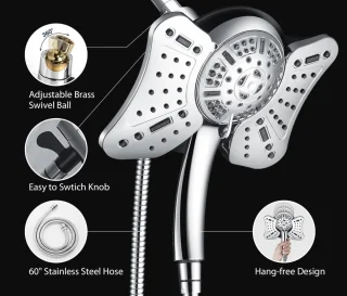 2-in-1 Douchekop en Handdouche