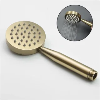 2 stuks handdouche geborsteld goud type E messing