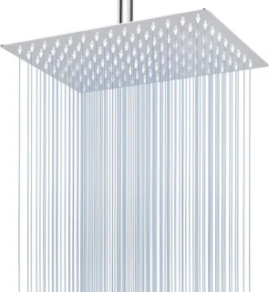 25cm vierkante regendouchekop van 304 rvs