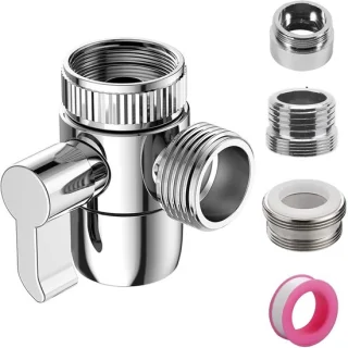 3-weg omschakelventiel adapter voor M22, M24 en G1/2 kranen