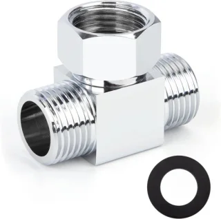 3-weg verbindingsventiel 1/2 inch T-vormige toiletadapter messing