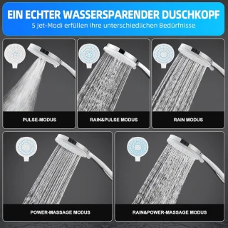 5-traps Douchekop Chroom