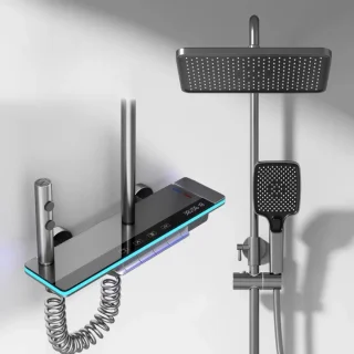 Aafinity Douchepaneel Koperen Mengkraan Grijs
