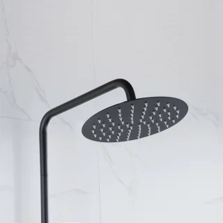 Adema Sparkle 2.0 regendoucheset zwart thermosstaat
