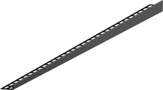 Afschotprofiel douche, roestvrij staal, 100 cm, mat zwart