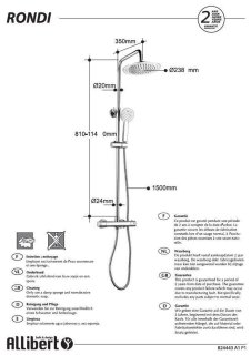Allibert Rondi Douchekolom 28,2x112x55 cm