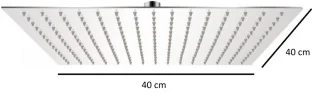 ALONI Inbouw regendouche 40x40 cm RVS geborsteld