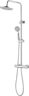 Aloni Opbouw Regen Doucheset 20 cm Rond Chroom Thermostatisch