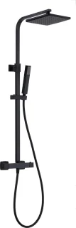 Aloni Optima Quadro Thermostatische Douchekolom Mat Zwart