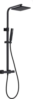 Aloni Optima Quadro Thermostatische Douchekolom Mat Zwart