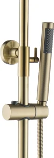 Aloni Optima Rondo Thermostatische Douchekolom Geborsteld Goud