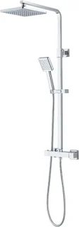 Aloni Optimo Quadro Regen Douchekolom Thermostaat Chroom