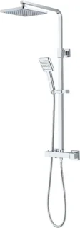 Aloni Optimo Quadro Regen Douchekolom Thermostaat Chroom