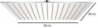 ALONI Rainshower vierkant 30x30 cm RVS