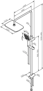 AM.PM Func Regendouche Chroom 30 cm