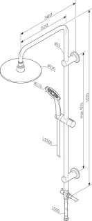 AM.PM Hit Regendouche Zwart 22 cm zonder kraan