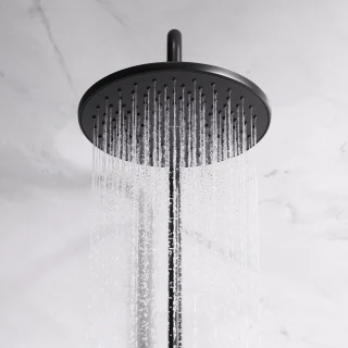 AM.PM Hit Regendouche Zwart met Thermostaatkraan 22 cm