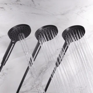AM.PM Hit Regendouche Zwart met Thermostaatkraan 22 cm