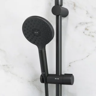 AM.PM Hit Regendouche Zwart met Thermostaatkraan 22 cm