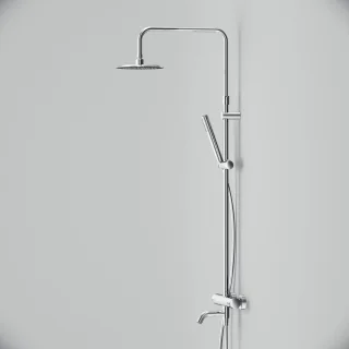 AM.PM Spike Regendouche Chroom 20 cm Met Thermostaatkraan & Baduitloop