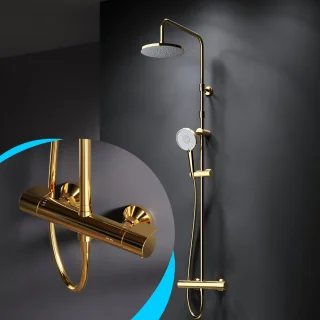 AM.PM X-Joy Regendouche Set Goud Thermostaat