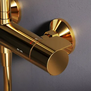 AM.PM X-Joy Regendouche Set Goud Thermostaat