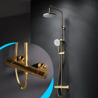 AM.PM X-Joy Regendouche Set Goud Thermostaat