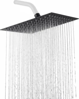 Anti-kalk rvs douchekop 25 cm – mat zwart