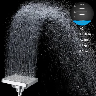 Antikalk Regendouchekop 15 cm Vierkant Hogedruk Waterbesparend
