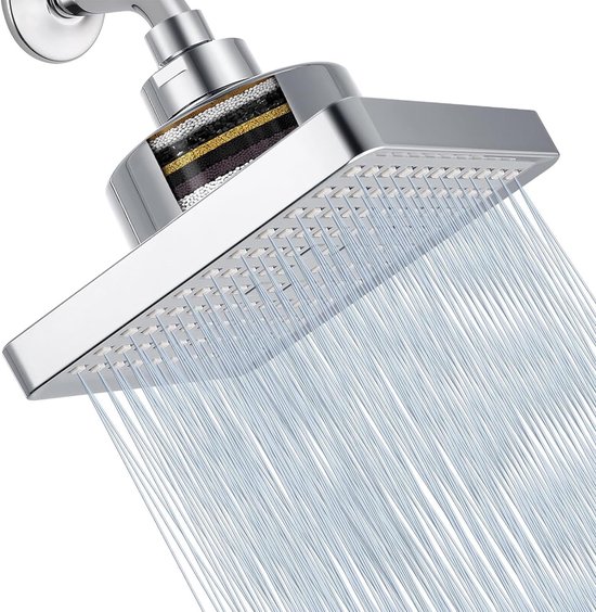 Antikalk Regendouchekop 15 cm Vierkant Hogedruk Waterbesparend review