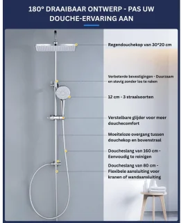 ApexArte® Regendouchekop Wit