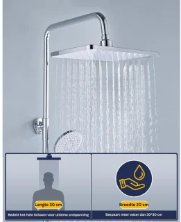 ApexArte® Regendouchekop Wit