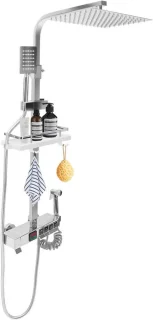 AquaLine Thermostaatdoucheset 20x20 Zilver