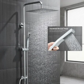 De Auralum Max® Douche Set Regendouche en Handdouche Chroom in één oogopslag