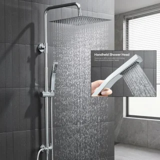 Auralum Max®: robuuste regendoucheset met telescopische stang