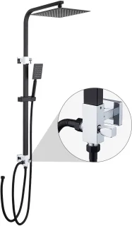 Auralum Max Douchesysteem 113 cm Zwart