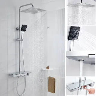 Auralum Max luxe regendouche met thermostaatkraan