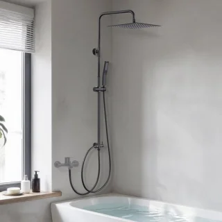 Auralum Max Luxe Regendoucheset Mat Zwart